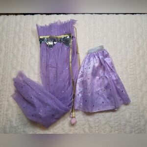 Lilac Star Cape + Tulle Skirt Set ✨ Magical Dress-Up Outfit (Kids)